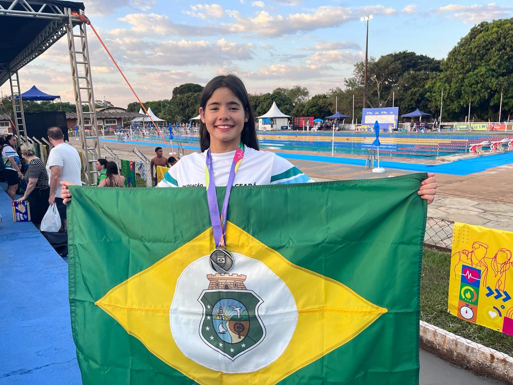 Ceará conquista medalha de prata na natação nos Jogos da Juventude