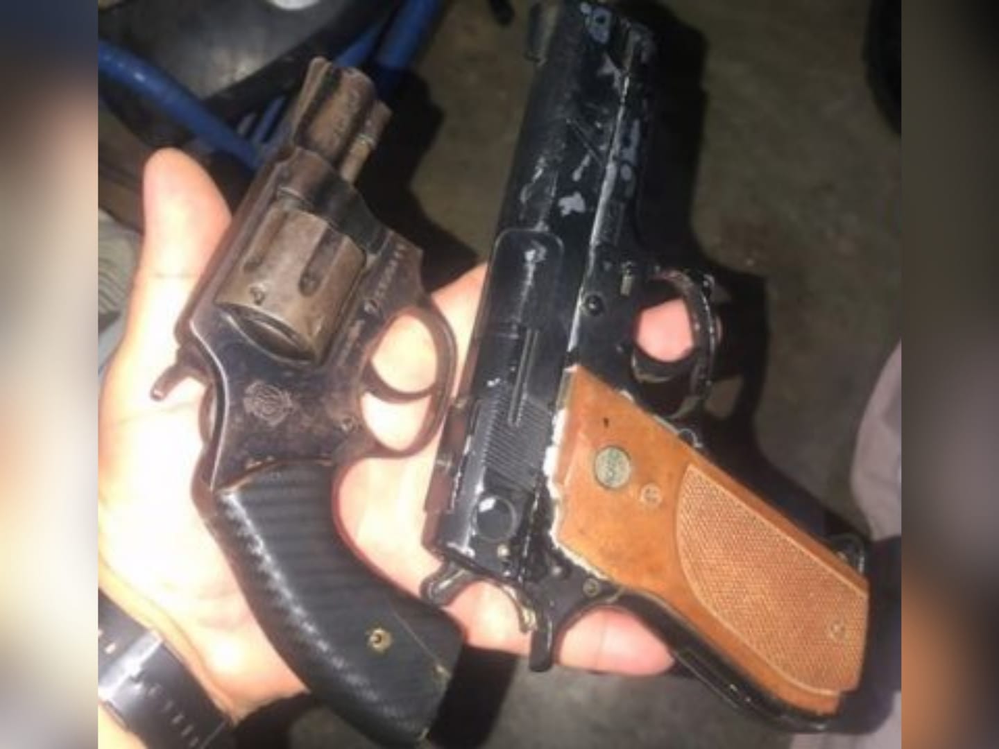 Preso em Juazeiro do Norte homem com uma pistola falsa e um revólver