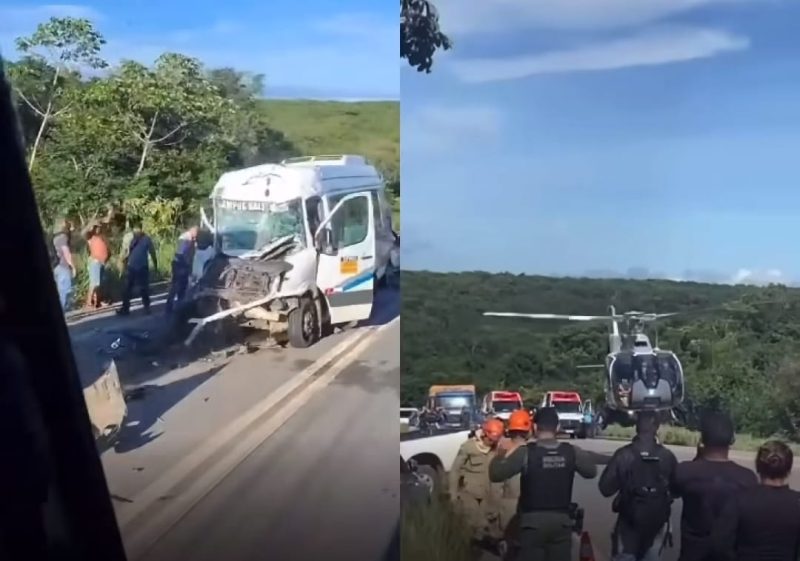 Vídeo: acidente entre topique e caminhão deixa pessoas feridas em Nova Olinda