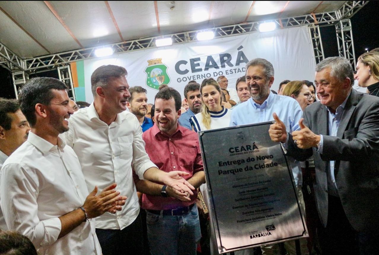 Prefeito Guilherme Saraiva e governador Elmano inauguram novo Parque da Cidade, em Barbalha