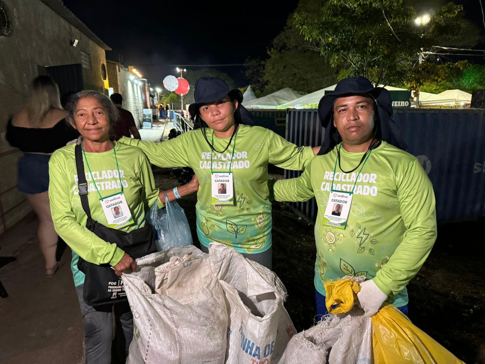 Recicladores falam sobre trabalho realizado na Expocrato e importância da separação correta de resíduos sólidos