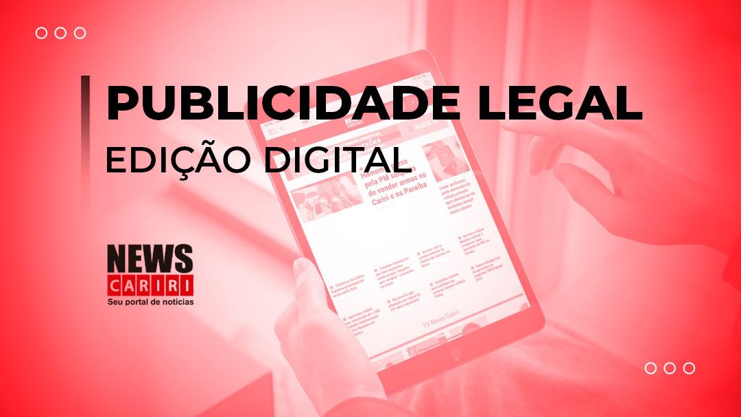 Publicação legal News Cariri: regularização de licença de operação