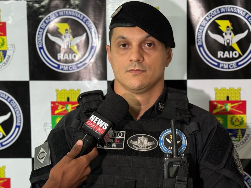 capitão do Raio traz detalhes da apreensão do menor suspeito de esfaquear e matar jovem em Juazeiro do Norte