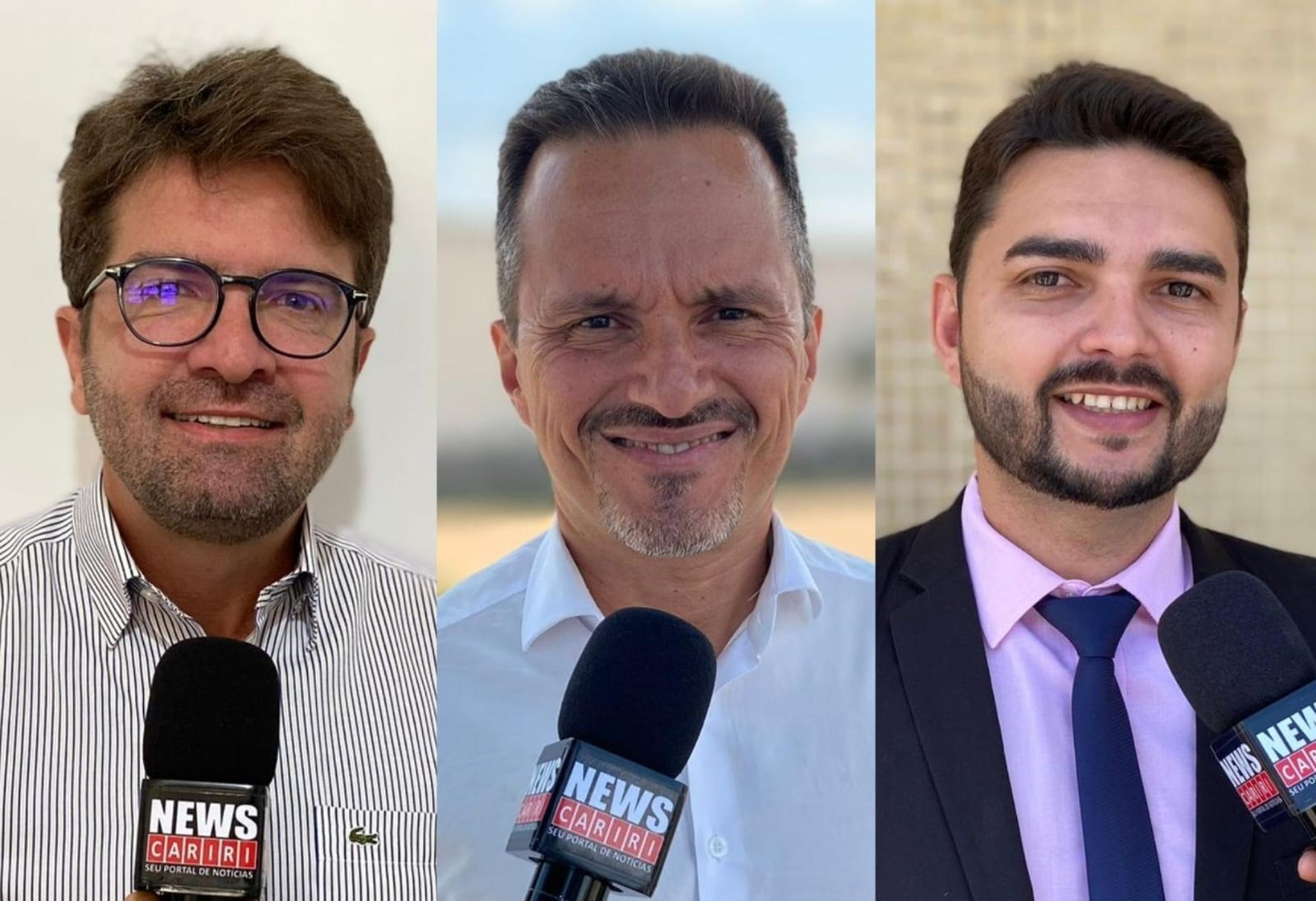 AtlasIntel mostra Aloísio com 48,8%, André com 41,6% e Lucas com 4,2%, na disputa pela prefeitura do Crato