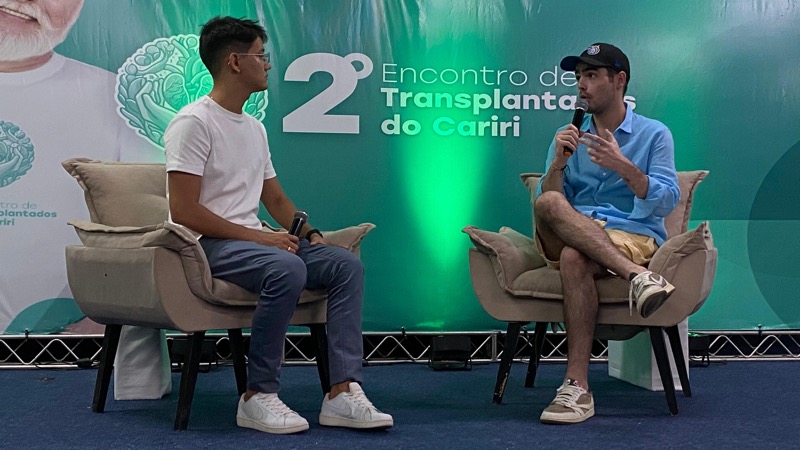 Encontro dos Transplantados do Cariri traz João Guilherme, filho de Faustão, que fala sobre a vivência do pai e incentiva a doação de órgãos