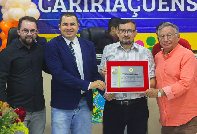 Empresário Thiago Leite Macedo é homenageado com título de cidadão caririaçuense