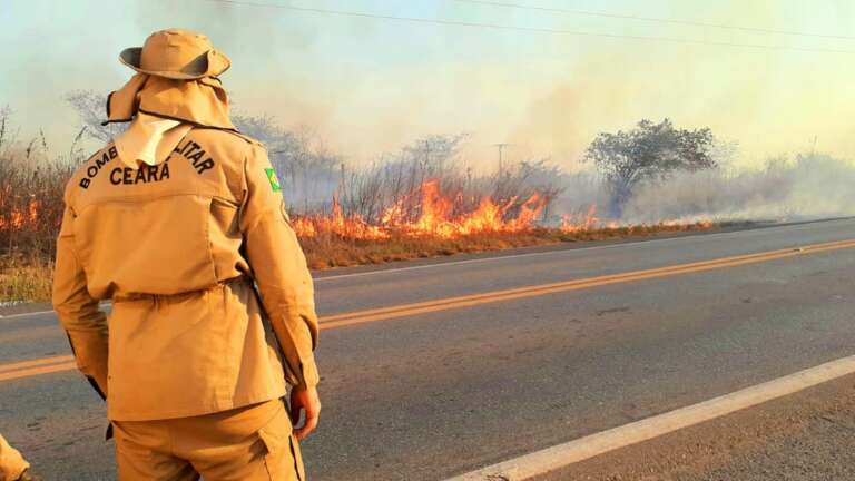 Funceme lança nova plataforma de monitoramento de focos de calor do Ceará