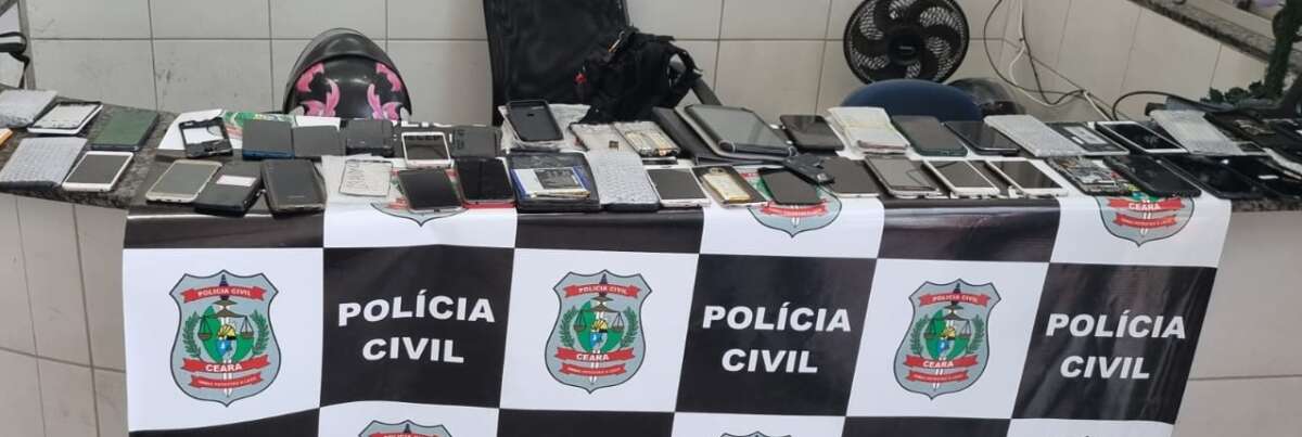 Polícia Civil prende suspeito e recupera 48 celulares furtados no Crato