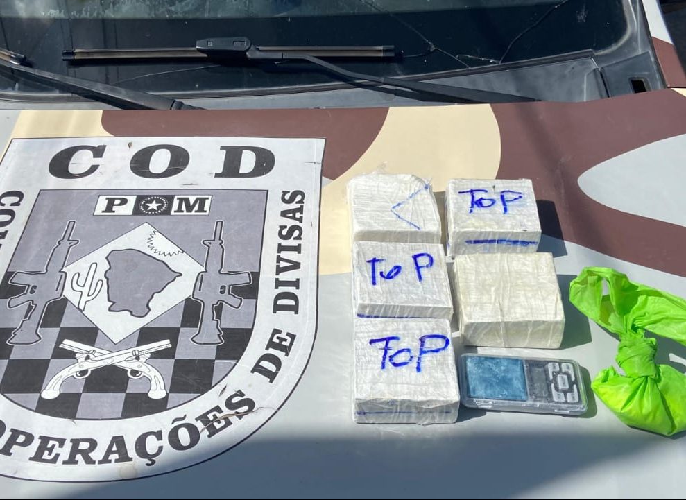 BEPI-COD apreende cinco tabletes de cocaína na cidade de Juazeiro do Norte